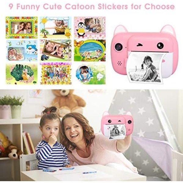 Instant Print Camera for Kids, Upgrade Selfie Kids Camera, Digital Zero Ink - Image 4