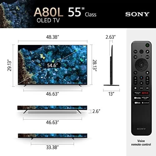 Sony 55 inch A80L BRAVIA XR OLED 4K Ultra HD HDR Smart Google TV - Image 4