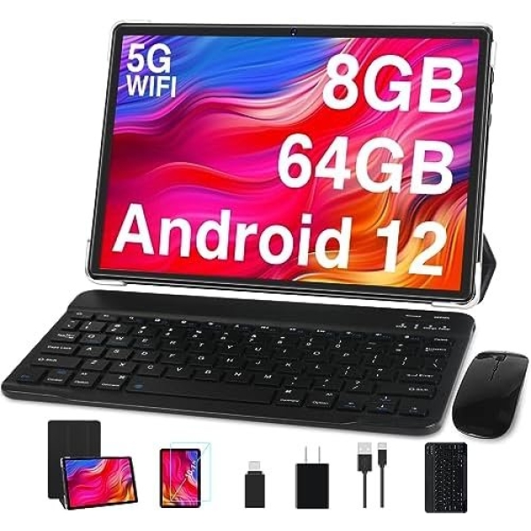 Tablet DMAOAO Android 12 Tablet 2023 Latest Octa-Core 2.0GHz CPU 2 in 1 Tablets