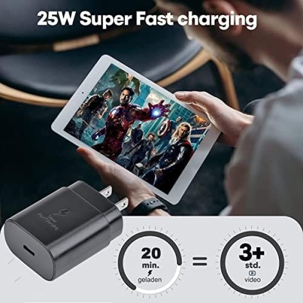 25W Charger Fast Charging USB C Charger Compatible with Samsung Galaxy - Image 7
