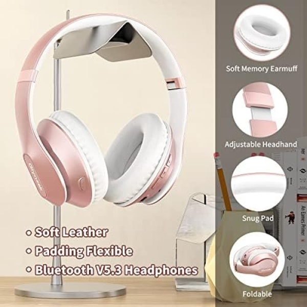 Glynzak Wireless Headphones Over Ear 65H Playtime HiFi Stereo Headset - Image 4