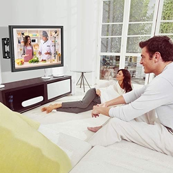 Full Motion TV Monitor Wall Mount Bracket Articulating Arms Swivel Tilt - Image 6