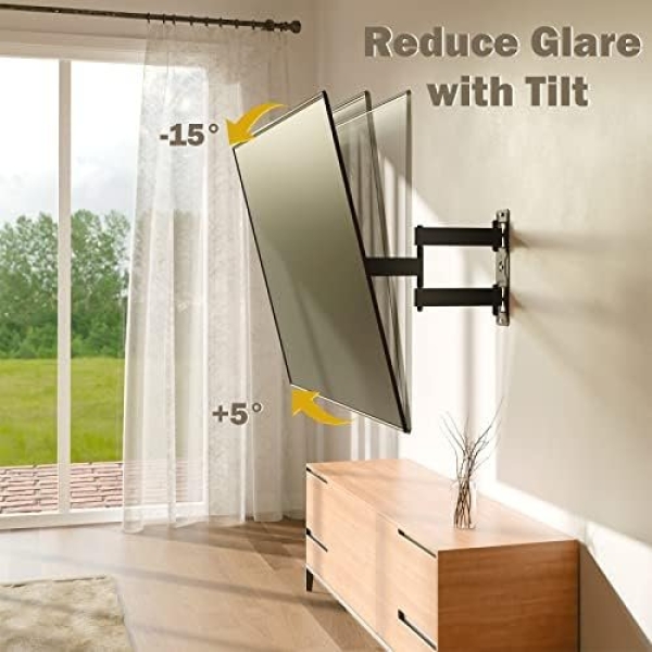 Mounting Dream TV Wall Mount for Most 26-55 Inch TVs, Full Motion TV Mount with - Image 3