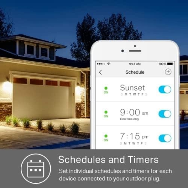 Kasa Smart Outdoor Smart Plug KP400, Smart Home Wi-Fi Outlet with 2 Sockets - Image 4