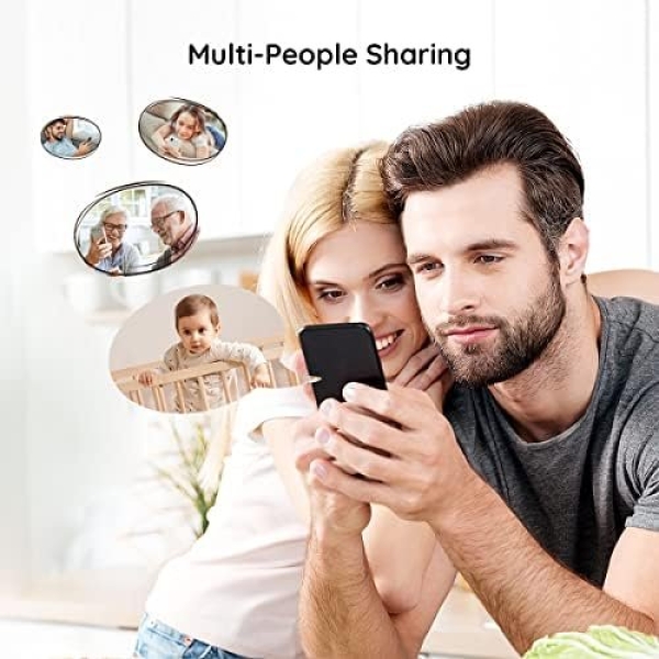 BOIFUN 5" Split-Screen Baby Monitor With 2 Cameras, 2K WiFi Baby Dual Cameras - Image 7