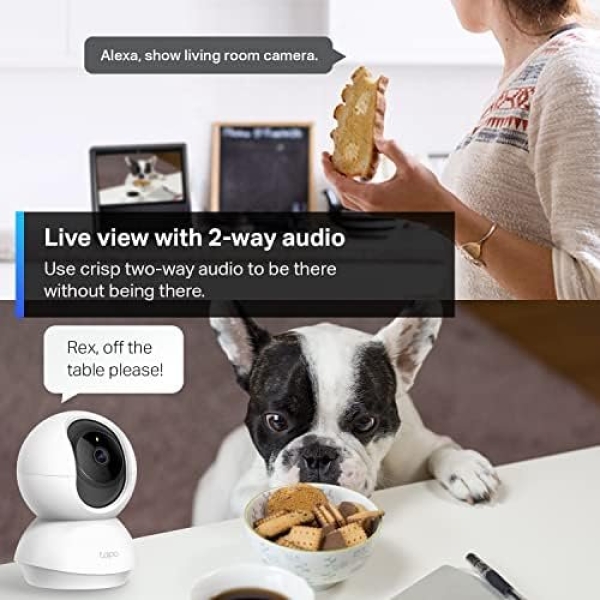 TP-Link Tapo Pan/Tilt Security Camera for Baby Monitor, Pet Camera w/ Motion - Image 5