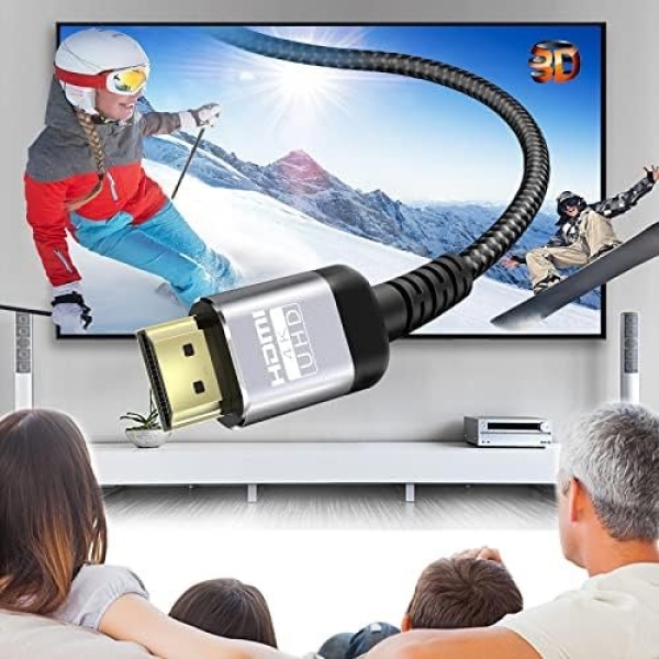 Soonsoonic 4K HDMI Cable 50Ft | High Speed HDMI 2.0 Cable & 4K@60Hz 2K 1080P 3D - Image 3