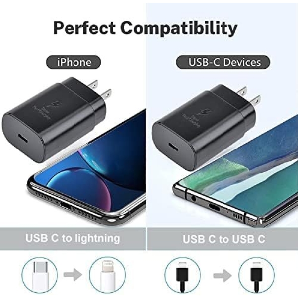 25W Charger Fast Charging USB C Charger Compatible with Samsung Galaxy - Image 4