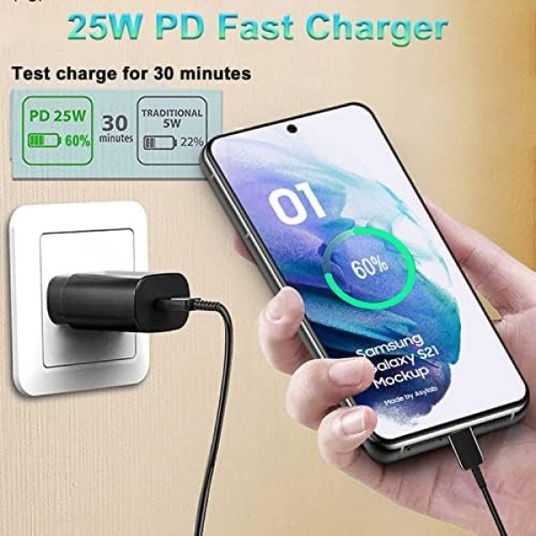 25W Charger Fast Charging USB C Charger Compatible with Samsung Galaxy - Image 3