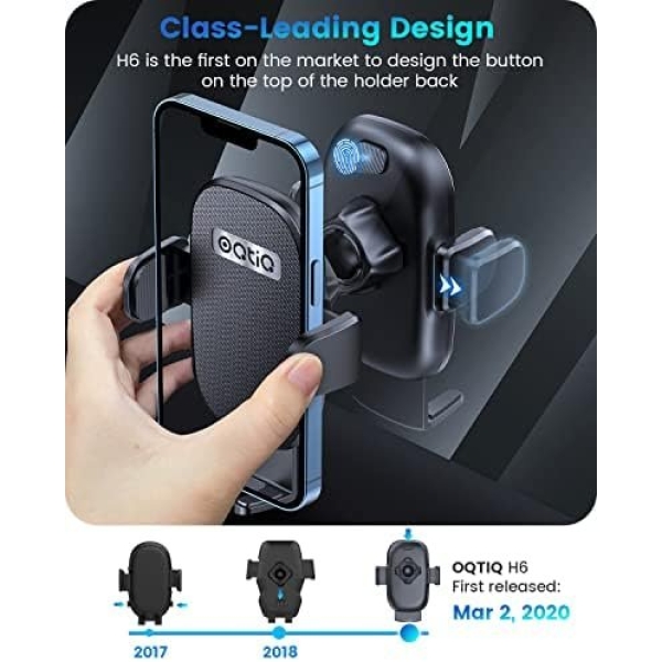 OQTIQ 3-in-1 Suction Cup Phone Holder for Windshield/Dashboard/Air Vent - Image 2