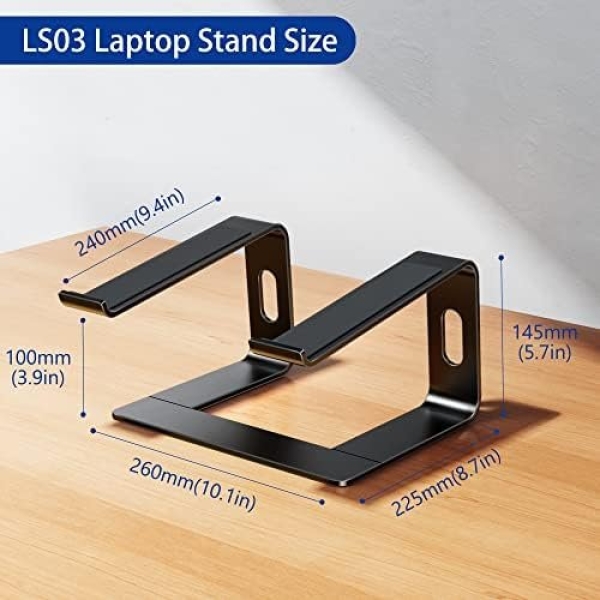 BESIGN LS03 Aluminum Laptop Stand, Ergonomic Detachable Computer Stand - Image 4