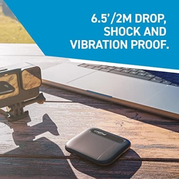 Crucial X6 2TB Portable SSD - Up to 800MB/s - PC and Mac - USB 3.2 USB-C - Image 3