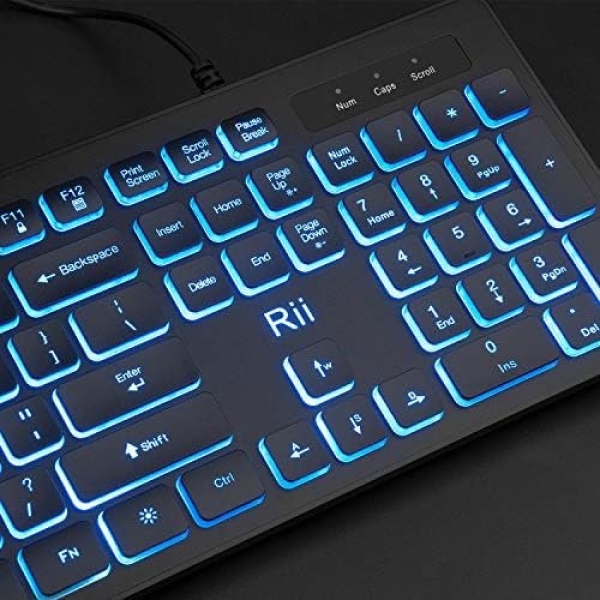Rii Three Colors Backlit Business Keyboard,Gaming Keyboard and Mouse Combo - Image 5