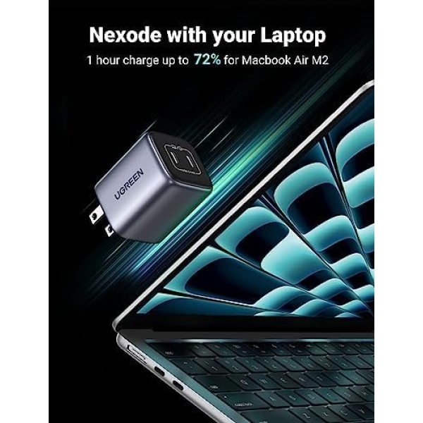 UGREEN 45W USB C Charger, Nexode GaN Dual Foldable PPS Charger Block Support - Image 4