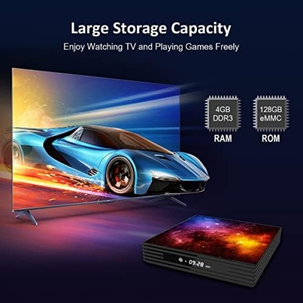 Android TV Box 4GB RAM 128GB ROM Upgraded W2 Mali-G31 2.4G/5G Dual WiFi - Image 4