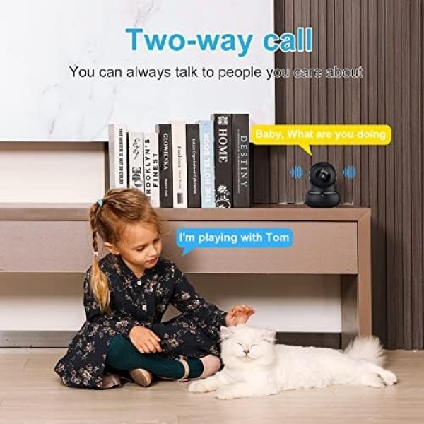 litokam Indoor Security Camera 360° Motion Tracking, Pet Camera - Image 4