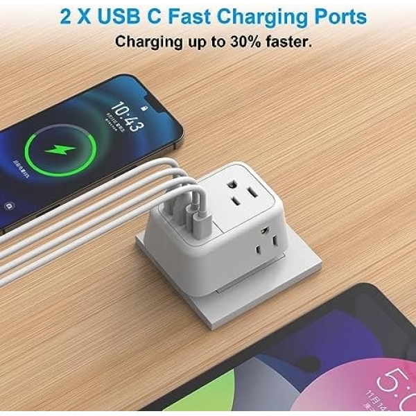 VYLEE International Travel Adapter, Europe Travel Adapter with USB, Universal - Image 3