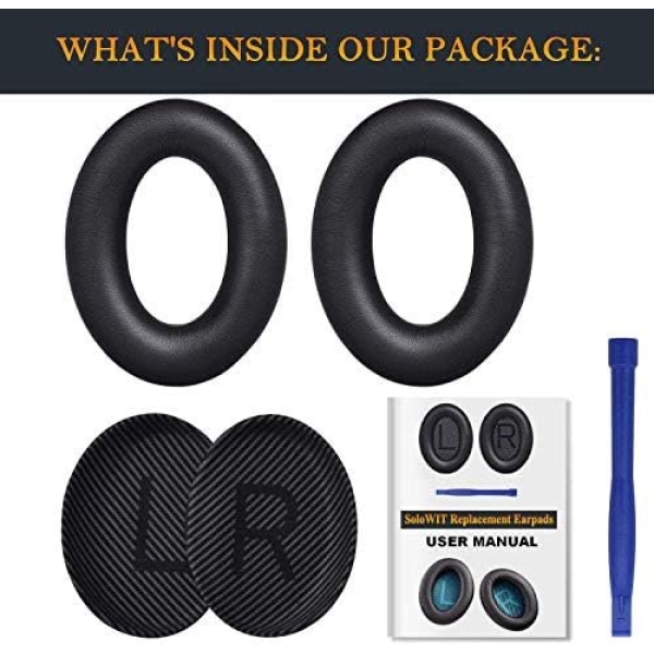 SoloWIT Replacement Earpads Cushions for Bose QuietComfort 35 (QC35) & Quiet - Image 6