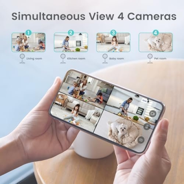 Indoor Camera, litokam Cameras for Home Security with Night Vision, Pet Camera - Image 8