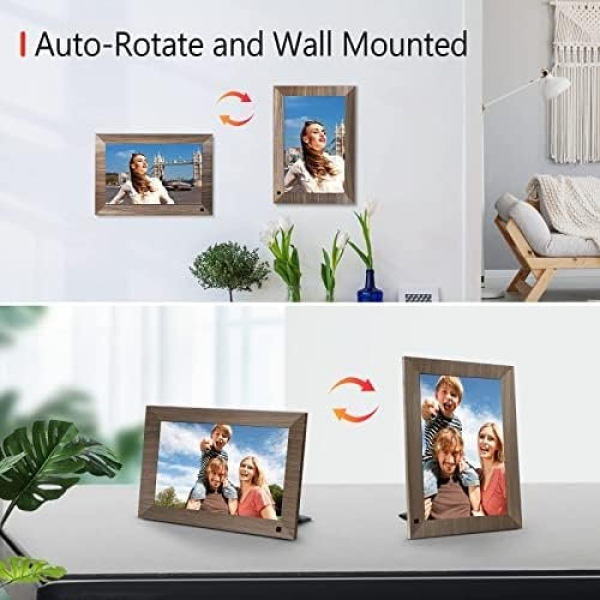 10.1 WiFi Digital Photo Frame, Canupdog IPS Touch Screen Smart Cloud Photo Frame - Image 5