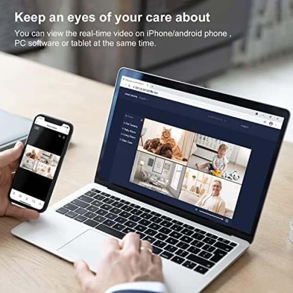 litokam Indoor Security Camera 360° Motion Tracking, Pet Camera - Image 6