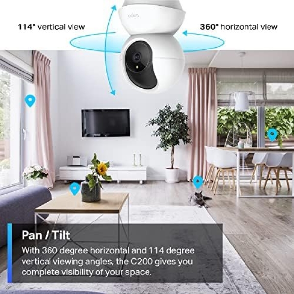 TP-Link Tapo Pan/Tilt Security Camera for Baby Monitor, Pet Camera w/ Motion - Image 3