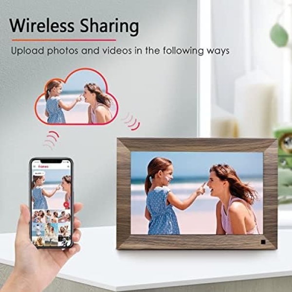 10.1 WiFi Digital Photo Frame, Canupdog IPS Touch Screen Smart Cloud Photo Frame - Image 3