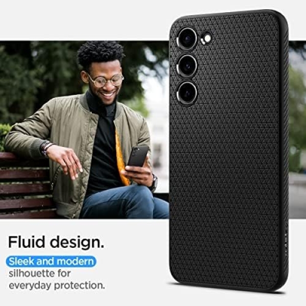 Spigen Liquid Air Designed for Galaxy S23 Case (2023) - Matte Black - Image 6