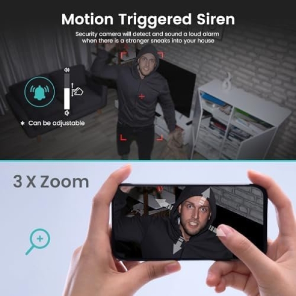Indoor Camera, litokam Cameras for Home Security with Night Vision, Pet Camera - Image 6