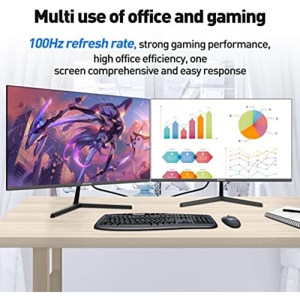 SANSUI Computer Monitors 27 inch 100Hz IPS USB Type-C FHD 1080P HDR10 Built-in - Image 5