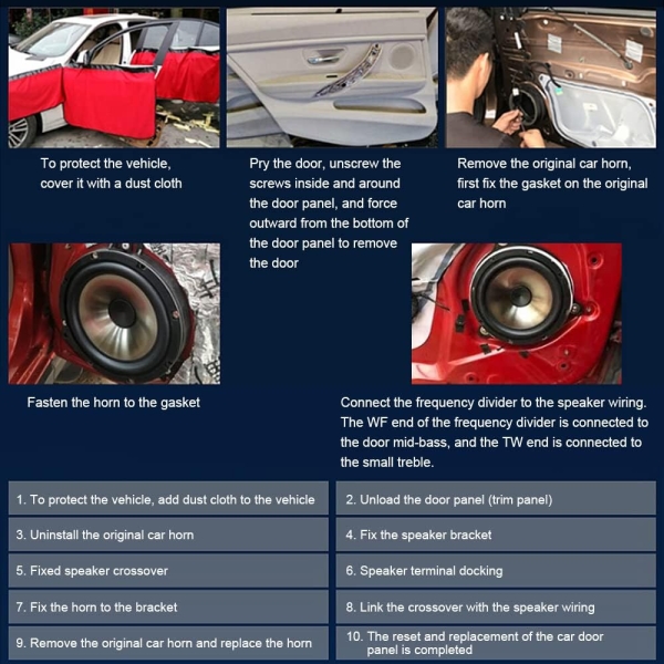 2 Pieces Car Audio Loudspeakers, 6.5 Inch 600W 2-Way Car HiFi Coaxial Speaker - Image 7