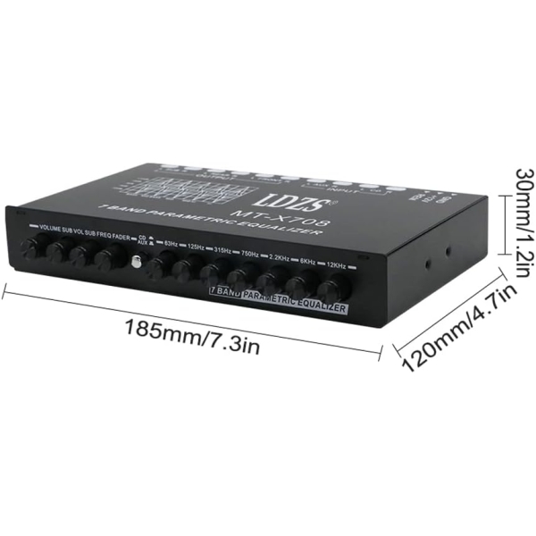 Professional 7 Band Car Equalizer Multifunctional Car Audio EQ Tuning Crossover - Image 3