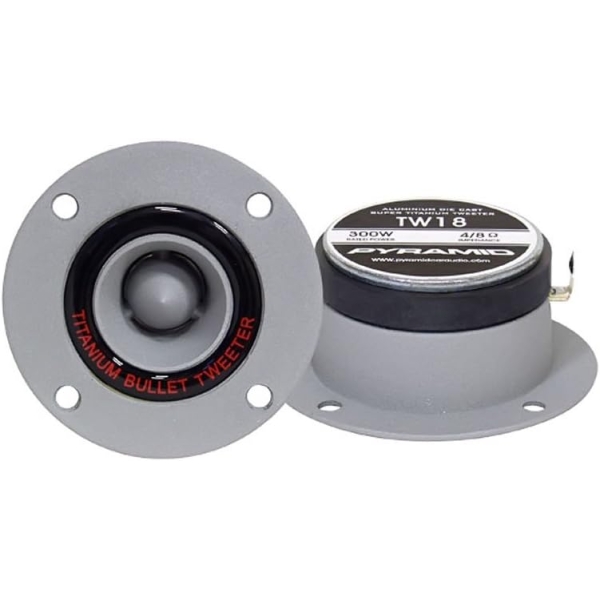 Pyramid 3.25" Car Audio Speaker Tweeter - 300 Watt High Power Aluminum Bullet