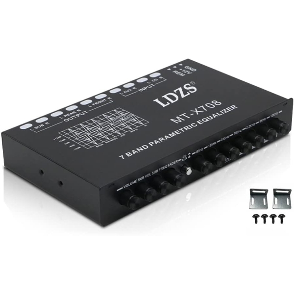 Professional 7 Band Car Equalizer Multifunctional Car Audio EQ Tuning Crossover - Image 2