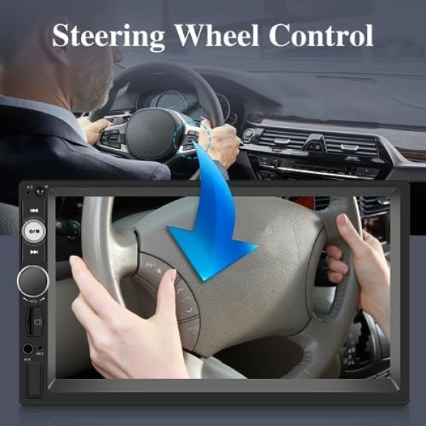 Double Din Car Radio with Bluetooth, 7 Inch Touch Screen Car Stereo, Support - Image 6