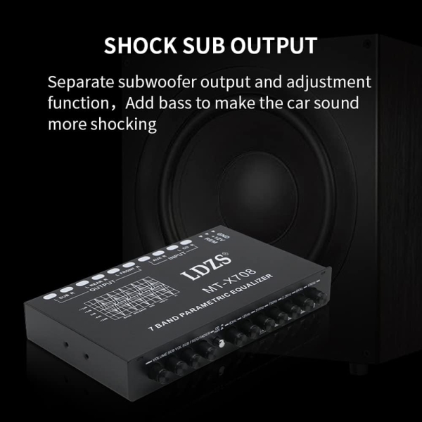Professional 7 Band Car Equalizer Multifunctional Car Audio EQ Tuning Crossover - Image 6