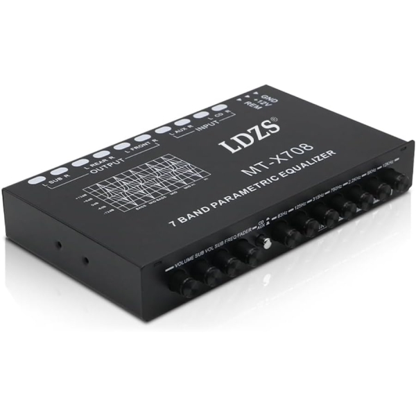 Professional 7 Band Car Equalizer Multifunctional Car Audio EQ Tuning Crossover