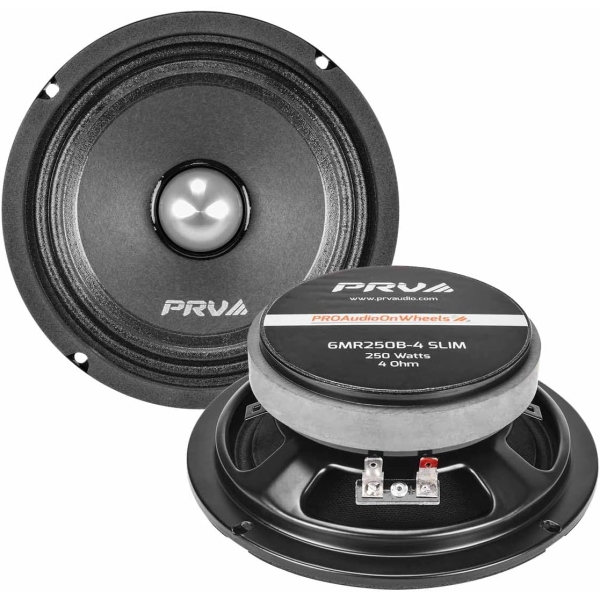 PRV AUDIO 6.5 Inch Shallow Midrange Bullet Speaker 6MR250B-4 Slim, 250 Watts 4 - Image 4
