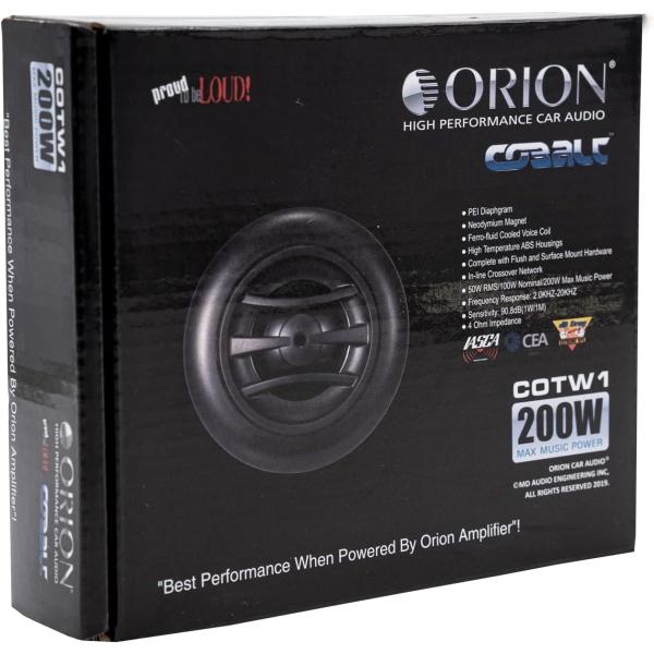 Orion Cobalt Series COTW1-1” Neodymium Silk Dome Tweeters | Silk Diaphragm - Image 3