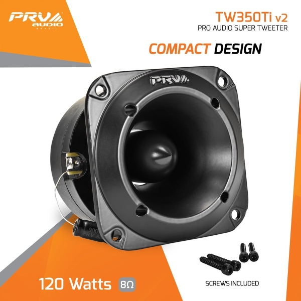 PRV AUDIO Car Audio Tweeters 240 Watts Bundle TW350Ti v2 Titanium Bullet 3x3 PRO - Image 2