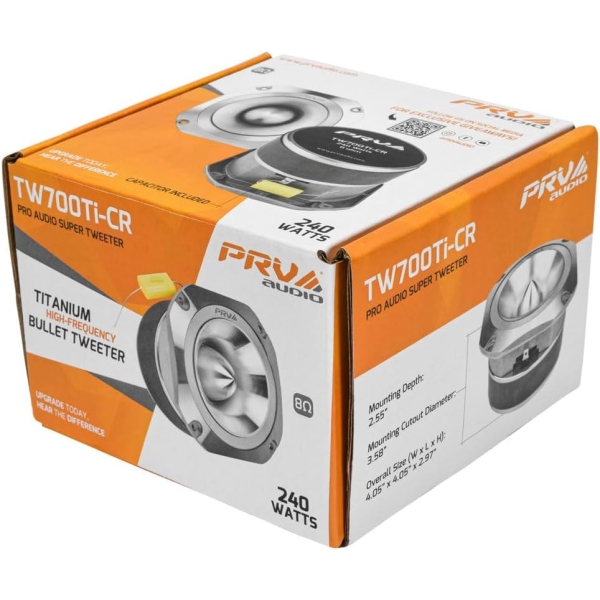 PRV AUDIO TW700Ti-CR Super Tweeter, 4" Titanium Bullet Super Tweeter 8 Ohm - Image 7