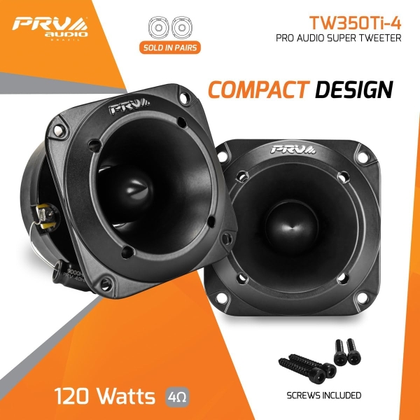 PRV AUDIO TW350Ti-4 Car Audio Tweeters 240 Watts - Titanium Bullet PRO Audio - Image 2