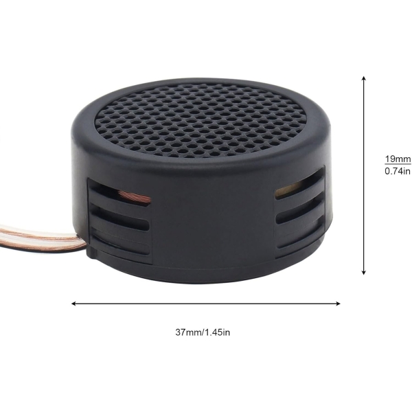 Car Tweeters, 2pcs 500W High Efficiency Mini Dome Tweeter Speakers for Car Audio - Image 2