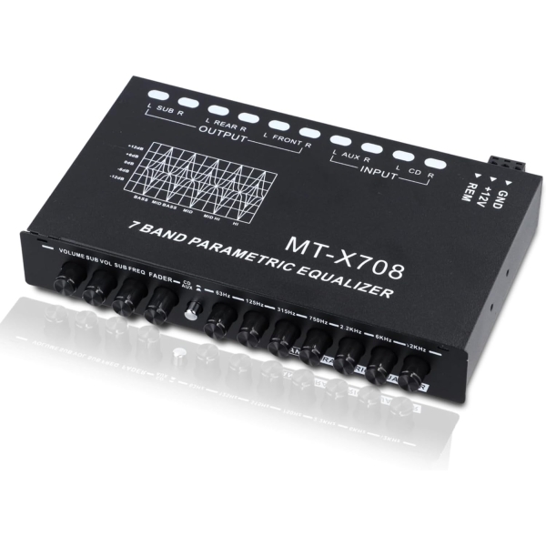 7-Band Car Audio Equalizer, Car Audio Graphic Equalizer, Car Equalizer with
