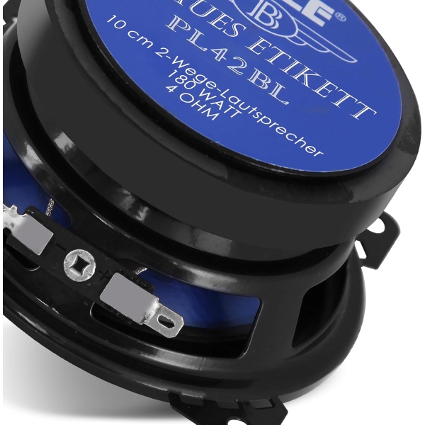 Pyle 4" Car Sound Speaker (Pair) - Upgraded Blue Poly Injection Cone 2-Way - Image 6