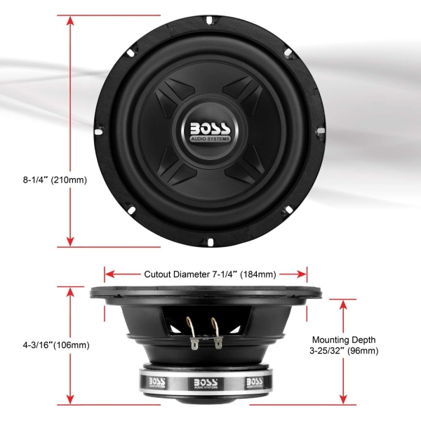 BOSS Audio Systems CXX8 8 Inch Car Subwoofer - 600 Watts Maximum Power - Image 5
