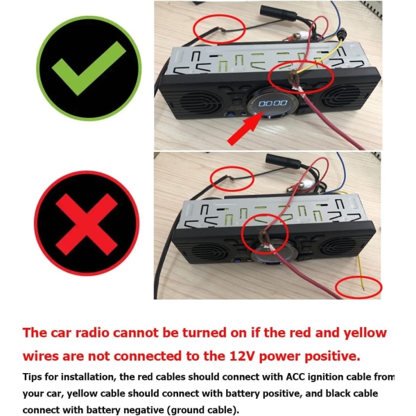 Universal 1 Din 12V in-Dash Car Radio Audio Player Built-in 2 Speaker Stereo FM - Image 3