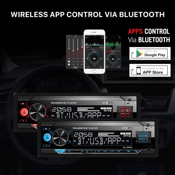 Single Din Bluetooth Car Stereo: Mechless Multimedia Digital Car Audio - Image 7