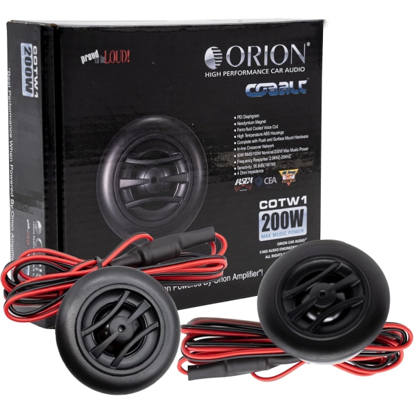 Orion Cobalt Series COTW1-1” Neodymium Silk Dome Tweeters | Silk Diaphragm