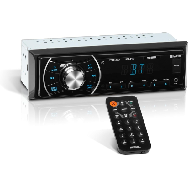 Sound Storm Laboratories ML41B Car Audio Stereo - Single Din, Bluetooth, No CD